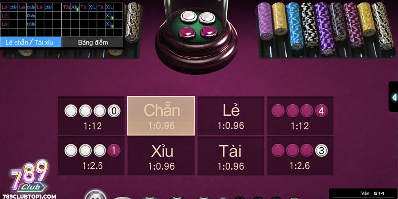 Những Cửa Cược Phổ Biến Trong Xóc Đĩa 789Club